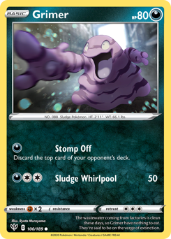 Grimer #100/189 Common / Darkness Ablaze