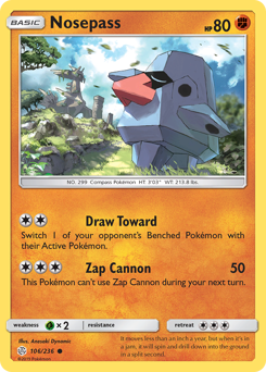 Nosepass #106/236 Common (Reverse Holofoil) / Cosmic Eclipse