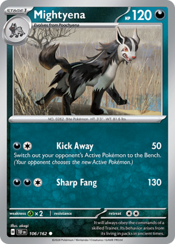 Mightyena #106/162 Common (Reverse Holofoil) / Temporal Forces