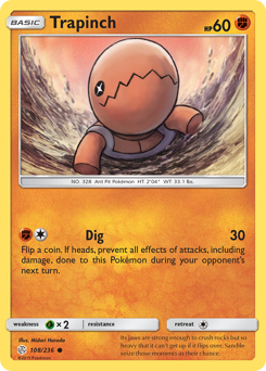 Trapinch #108/236 Common / Cosmic Eclipse