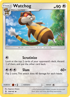 Watchog #108/145 Uncommon (Reverse Holofoil) / Guardians Rising