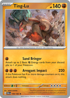 Ting-Lu #109/182 Rare (Reverse Holofoil) / Paradox Rift