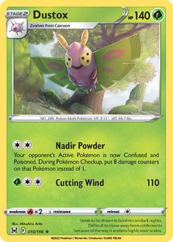 Dustox #010/196 Rare (Reverse Holofoil) / Lost Origin