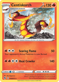 Centiskorch #10/73 Holo Rare (Holofoil) / Champion's Path