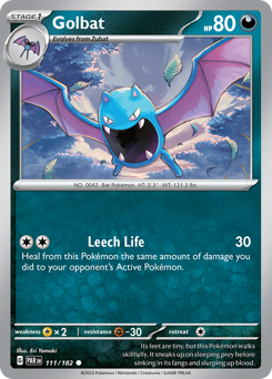 Golbat #111/182 Common (Reverse Holofoil) / Paradox Rift