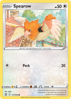 Spearow #111/163 Common / Battle Styles
