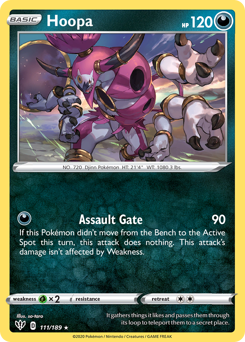 Hoopa #111/189 Holo Rare (Reverse Holofoil) / Darkness Ablaze