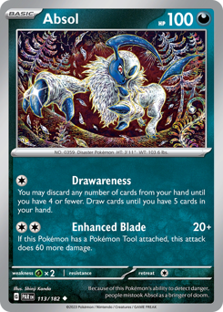 Absol #113/182 Uncommon (Reverse Holofoil) / Paradox Rift