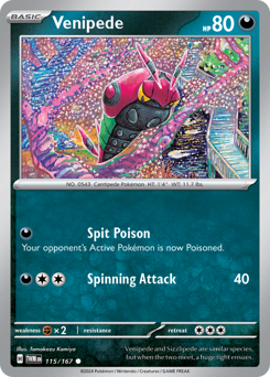 Venipede #115/167 Common (Reverse Holofoil) / Twilight Masquerade
