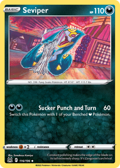 Seviper #116/196 Uncommon (Reverse Holofoil) / Lost Origin