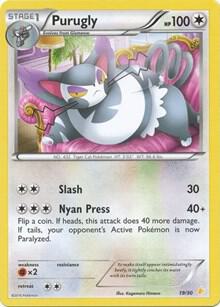 Purugly #19/30 Common / XY Trainer Kit : Pikachu Libre & Suicune