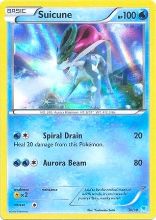 Suicune #30/30 Common (Holofoil) / XY Trainer Kit : Pikachu Libre & Suicune