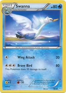 Swanna #18/30 Common / XY Trainer Kit : Pikachu Libre & Suicune