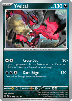 Yveltal #118/182 Rare (Holofoil) / Paradox Rift