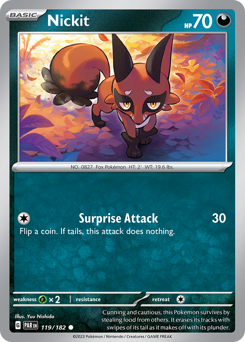 Nickit #119/182 Common (Reverse Holofoil) / Paradox Rift