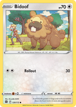 Bidoof #120/172 Common / Brilliant Stars
