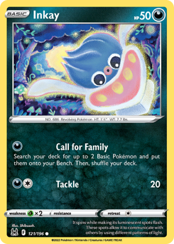 Inkay #121/196 Common (Reverse Holofoil) / Lost Origin