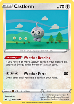 Castform #121/198 Common (Reverse Holofoil) / Chilling Reign