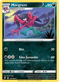 Morgrem #124/192 Uncommon (Reverse Holofoil) / Rebel Clash
