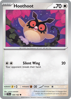 Hoothoot #126/162 Common (Reverse Holofoil) / Temporal Forces