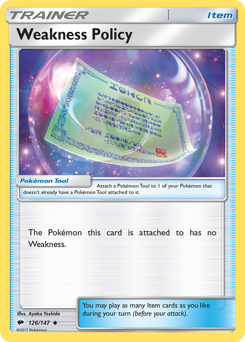 Weakness Policy #126/147 Uncommon (Reverse Holofoil) / Burning Shadows