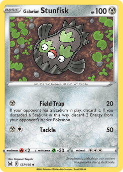 Galarian Stunfisk #127/196 Uncommon / Lost Origin