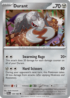 Durant #129/182 Uncommon (Reverse Holofoil) / Paradox Rift