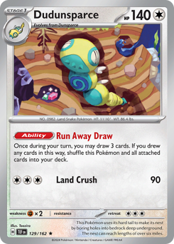 Dudunsparce #129/25 Rare (Holofoil) / Temporal Forces