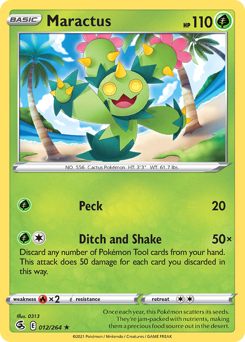 Maractus #012/264 Rare (Reverse Holofoil) / Fusion Strike