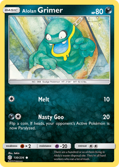 Alolan Grimer #130/236 Common / Cosmic Eclipse