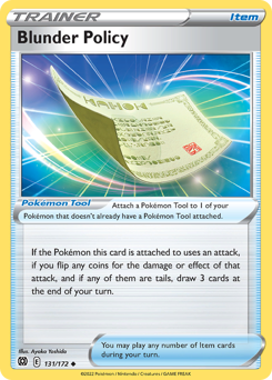Blunder Policy #131/172 Uncommon (Reverse Holofoil) / Brilliant Stars