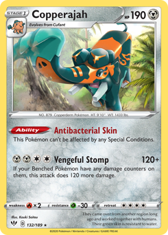Copperajah #132/189 Holo Rare (Reverse Holofoil) / Darkness Ablaze
