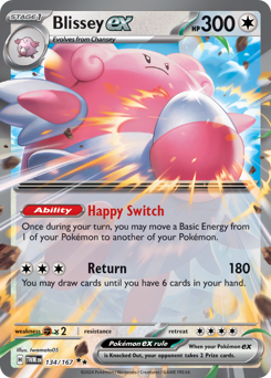 Blissey EX #134/167 Double Rare (Holofoil) / Twilight Masquerade