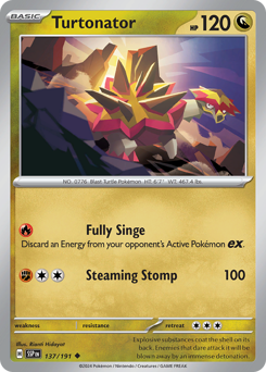 Turtonator #137/191 Uncommon (Reverse Holofoil) / Surging Sparks