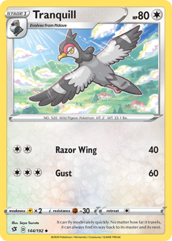 Tranquill #144/192 Uncommon / Rebel Clash