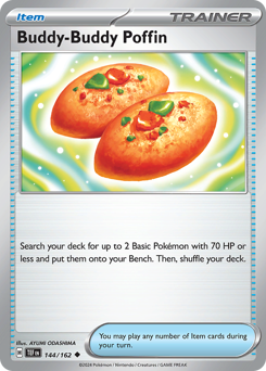 Buddy-Buddy Poffin #144/162 Uncommon (Reverse Holofoil) / Temporal Forces