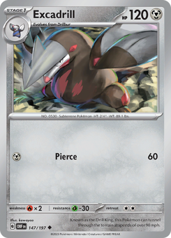 Excadrill #147/197 Uncommon (Reverse Holofoil) / Obsidian Flames