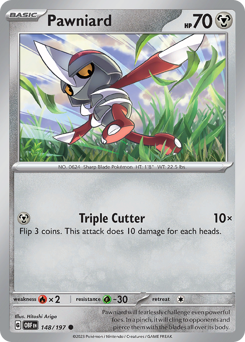 Pawniard #148/197 Common (Reverse Holofoil) / Obsidian Flames