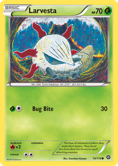 Larvesta #014/114 Common (Reverse Holofoil) / Steam Siege