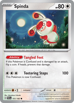 Spinda #151/182 Common (Reverse Holofoil) / Paradox Rift