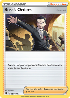 Boss's Orders #154/192 Rare (Holofoil) / Rebel Clash