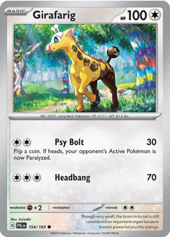 Girafarig #154/193 Common / Paldea Evolved