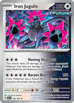 Iron Jugulis #158/182 Rare (Reverse Holofoil) / Paradox Rift