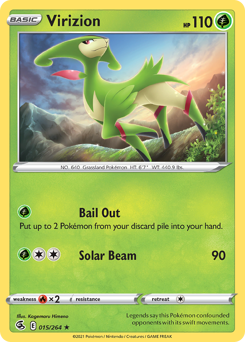 Virizion #015/264 Rare (Reverse Holofoil) / Fusion Strike