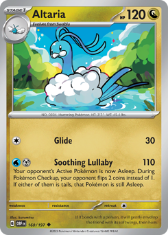 Altaria #160/197 Uncommon (Reverse Holofoil) / Obsidian Flames