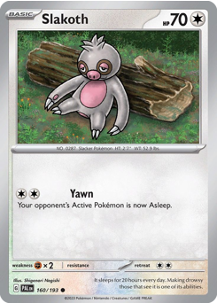 Slakoth #160/193 Common / Paldea Evolved