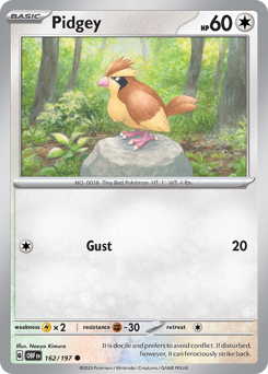 Pidgey #162/197 Common (Reverse Holofoil) / Obsidian Flames