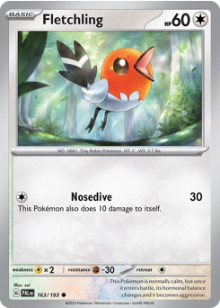 Fletchling #163/193 Common / Paldea Evolved