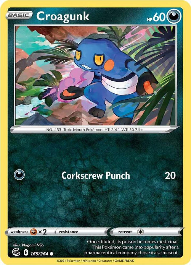 Croagunk #165/264 Common (Reverse Holofoil) / Fusion Strike