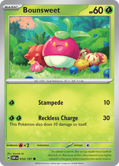 Bounsweet #016/197 Common / Obsidian Flames